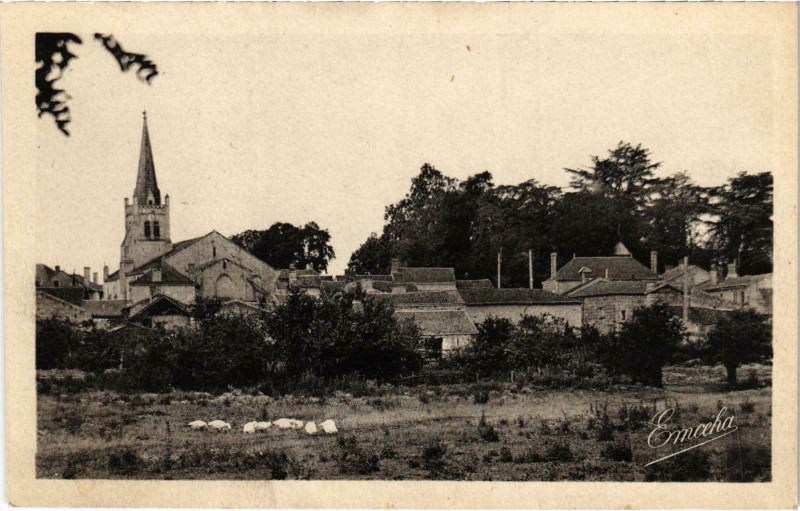 Carte postale ancienne Bouille Lortez - Vue générale