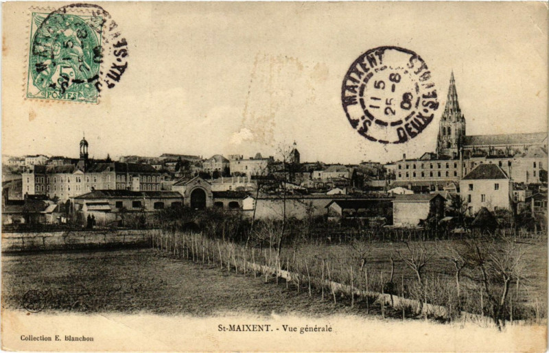 Carte postale ancienne Saint-Maixent - Vue générale