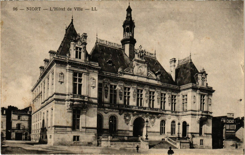 Carte postale ancienne Niort - L'Hotel de Ville à Niort