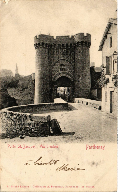 Carte postale ancienne Porte Saint-Jacques - Vue d'Entre