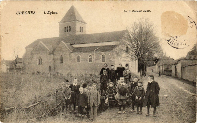 Carte postale ancienne Cherces - L'Eglise