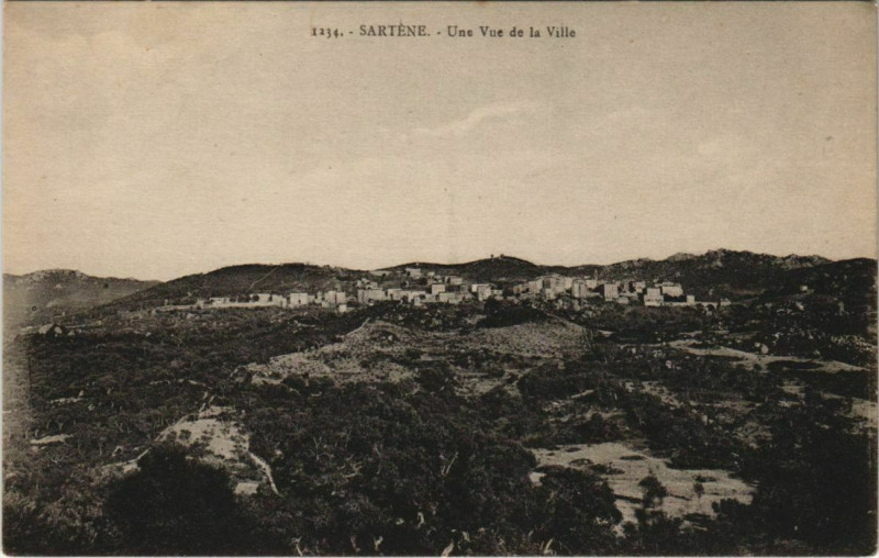 Carte postale ancienne Sartene Une vue de la Ville Corsica à Sartène