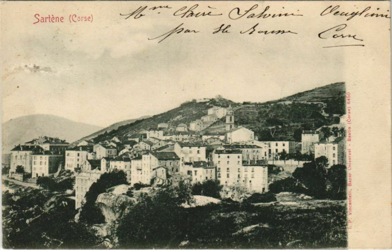 Carte postale ancienne Sartene Corsica à Sartène
