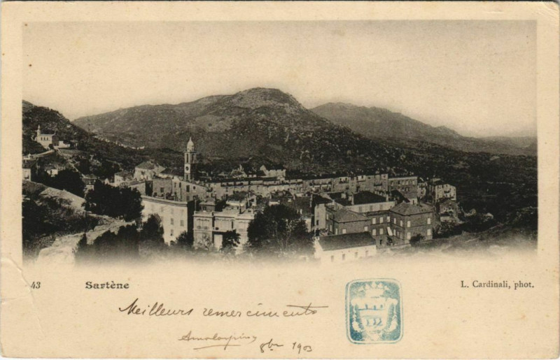Carte postale ancienne Sartene Corsica à Sartène