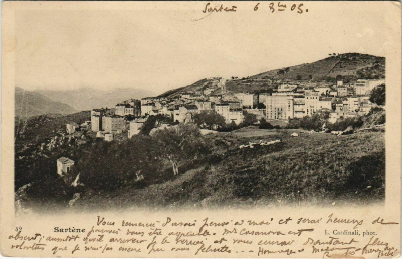 Carte postale ancienne Sartene Corsica à Sartène