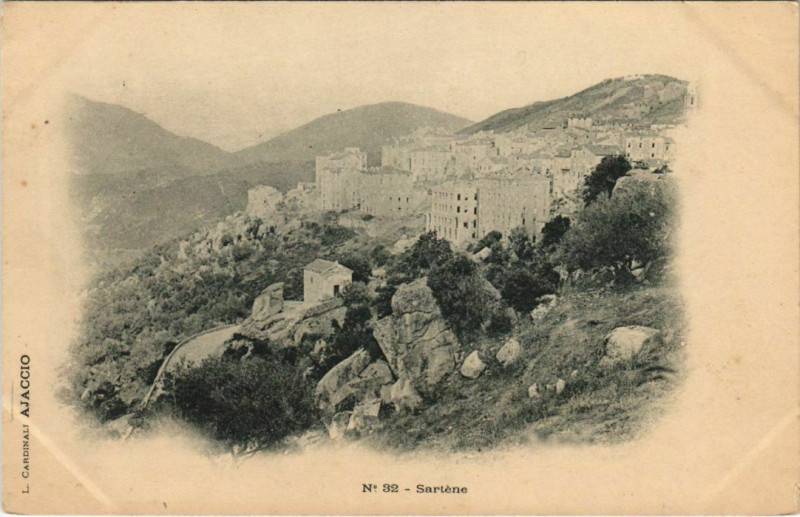 Carte postale ancienne Sartene Corsica à Sartène