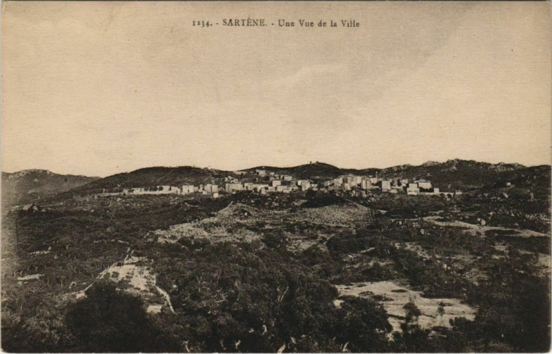 Carte postale ancienne Sartene une vue de la Ville Corsica à Sartène