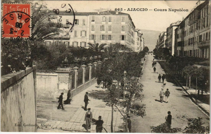 Carte postale ancienne Ajaccio Cours Napoleon Corsica à Ajaccio