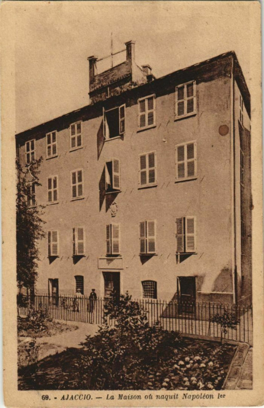 Carte postale ancienne Ajaccio La Maison ou naquit Napoleon 1er Corsica à Ajaccio