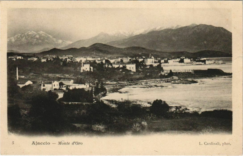 Carte postale ancienne Ajaccio Monte d'Oro Corsica à Ajaccio