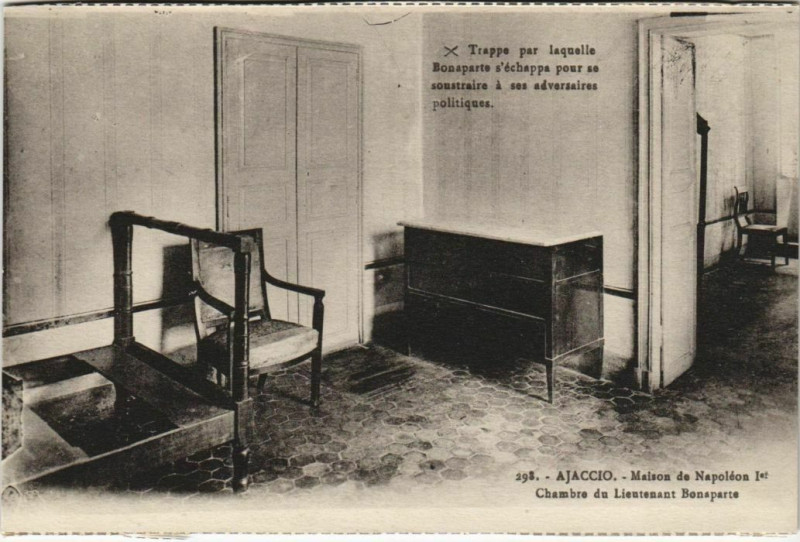 Carte postale ancienne Ajaccio Maison de Napoleon 1er ,Chambre du Napoleon Corsica à Ajaccio