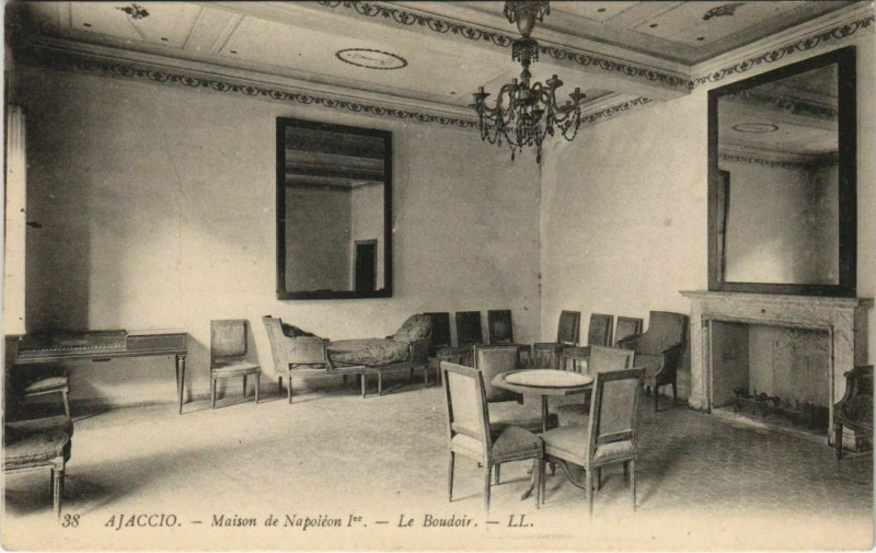 Carte postale ancienne Ajaccio Maison de Napoleon 1er ,Le Boudoir Corsica à Ajaccio
