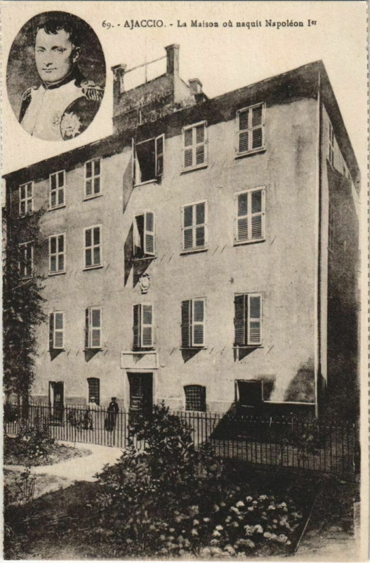 Carte postale ancienne Ajaccio La Maison ou naquit Napoleon 1er Corsica à Ajaccio