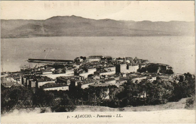 Carte postale ancienne Ajaccio Panorama Corsica à Ajaccio