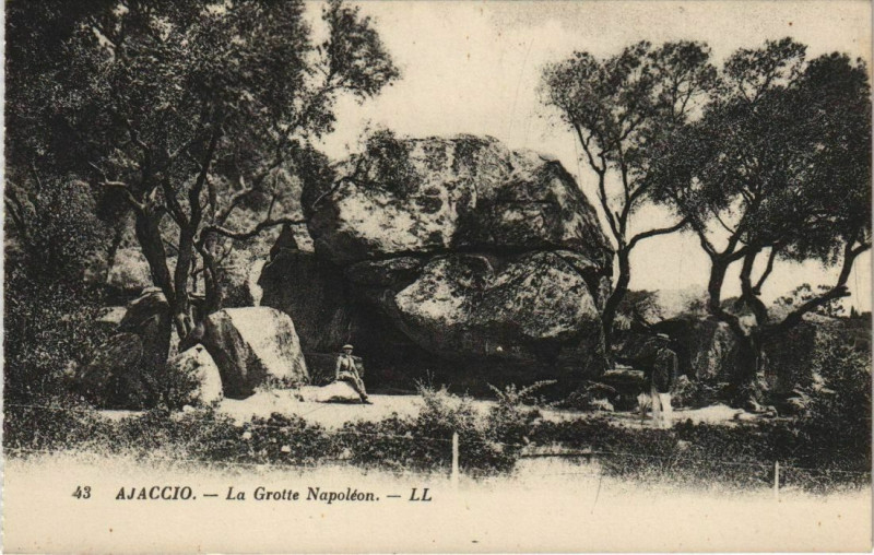 Carte postale ancienne Ajaccio La Grotte Napoleon Corsica à Ajaccio