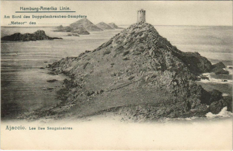 Carte postale ancienne Ajaccio Iles Sanguinaires Corsica à Ajaccio
