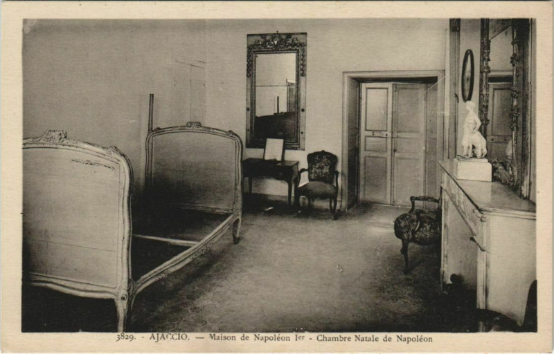 Carte postale ancienne Ajaccio Maison de Napoleon 1er ,Chambre Natale de Napoleon Corsica à Ajaccio