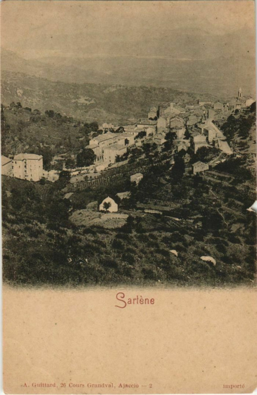 Carte postale ancienne Sartene Corsica à Sartène