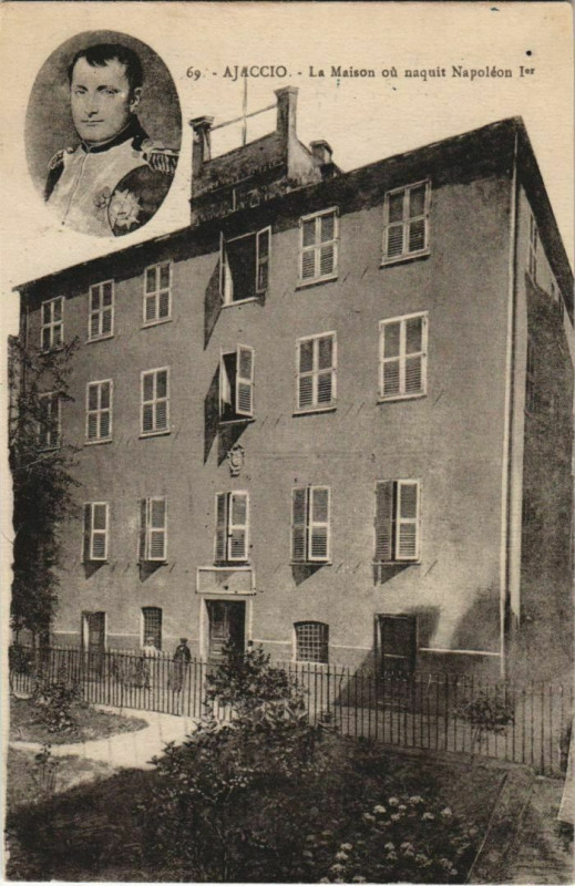 Carte postale ancienne Ajaccio La Maison ou naquit Napoleon 1er Corsica à Ajaccio