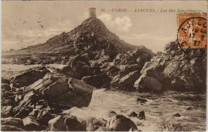 Carte postale ancienne Ajaccio Iles Sanguinaires Corsica à Ajaccio
