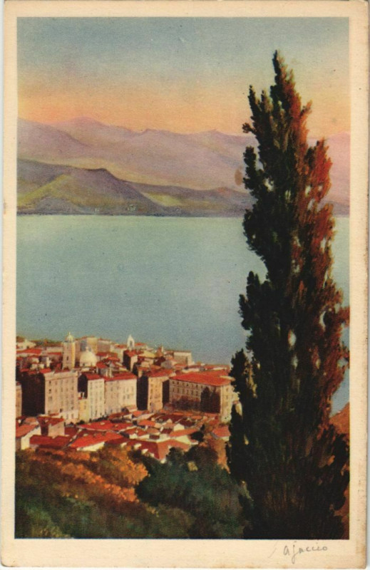 Carte postale ancienne Ajaccio Corsica à Ajaccio
