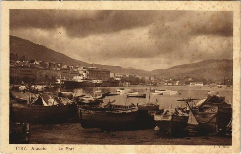 Carte postale ancienne Ajaccio Le Port Corsica à Ajaccio
