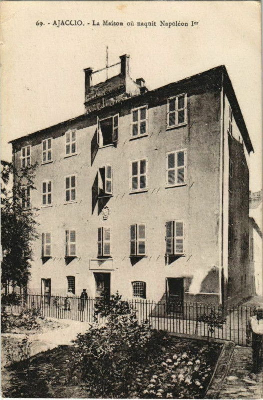 Carte postale ancienne Ajaccio La Maison ou naquit Napoleon 1er Corsica à Ajaccio
