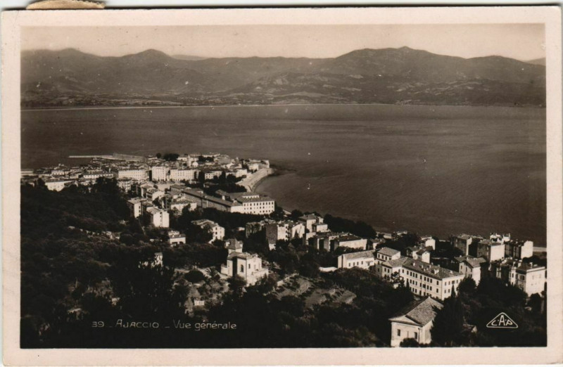 Carte postale ancienne Ajaccio vue generale Corsica à Ajaccio