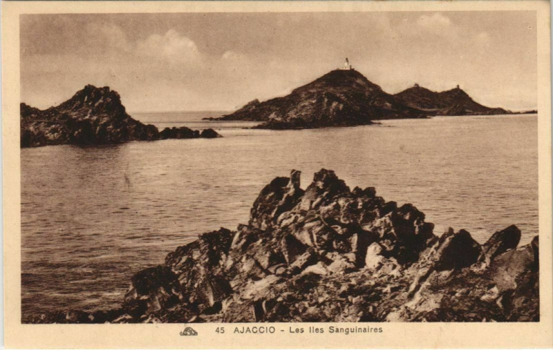 Carte postale ancienne Ajaccio Iles Sanguinaires Corsica à Ajaccio