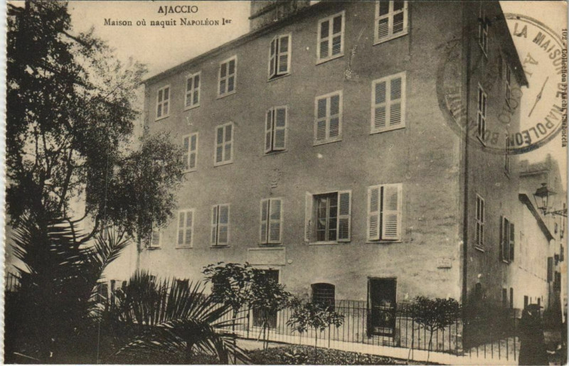 Carte postale ancienne Ajaccio Maison ou naquit Napoleon Corsica à Ajaccio