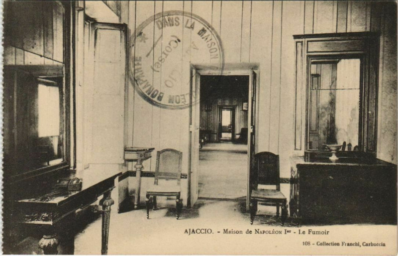 Carte postale ancienne Ajaccio Maison de Napoleon 1er ,Le Fumoir Corsica à Ajaccio