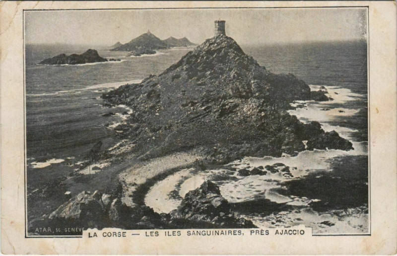 Carte postale ancienne Ajaccio Les Iles Sanguinaires Corsica à Ajaccio