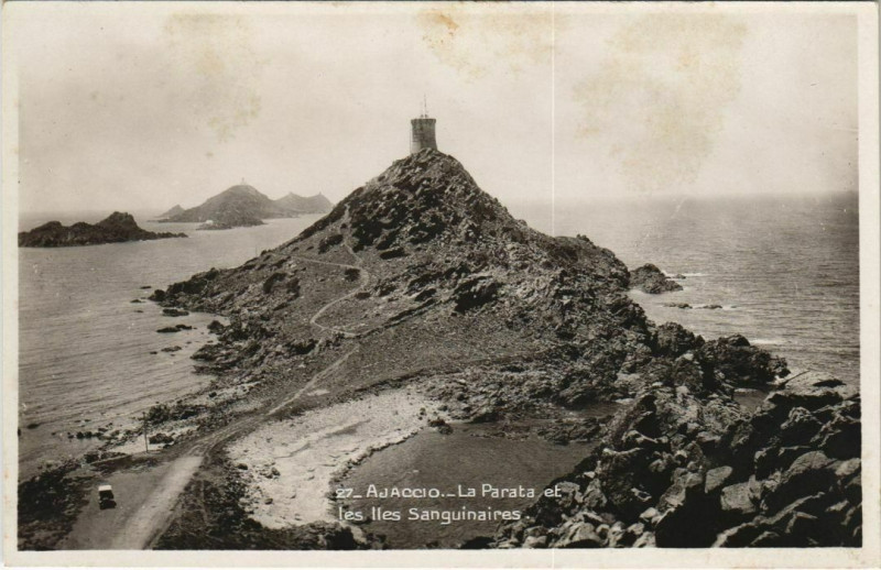 Carte postale ancienne Ajaccio La Parata et les Iles Sanguinaires Corsica à Ajaccio