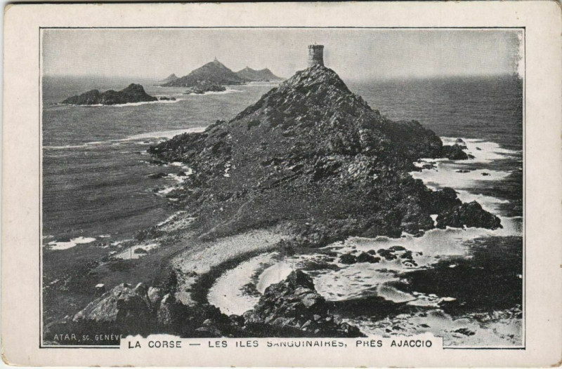 Carte postale ancienne Ajaccio Les Iles Sanguinaires Corsica à Ajaccio