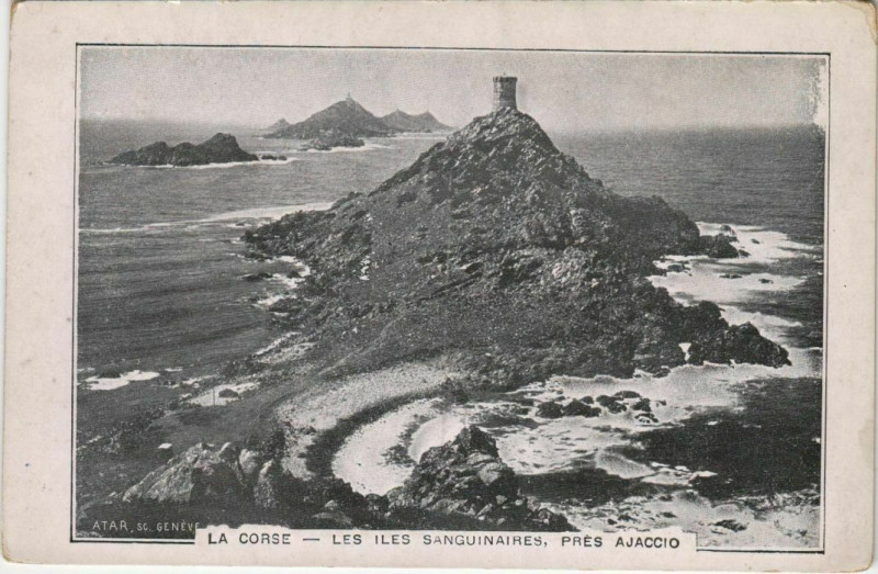 Carte postale ancienne Ajaccio Les Iles Sanguinaires Corsica à Ajaccio