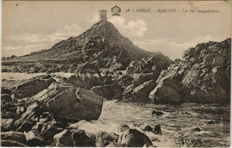 Carte postale ancienne Ajaccio Les Iles Sanguinaires Corsica à Ajaccio
