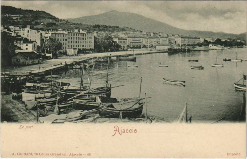 Carte postale ancienne Ajaccio Le Port Corsica à Ajaccio