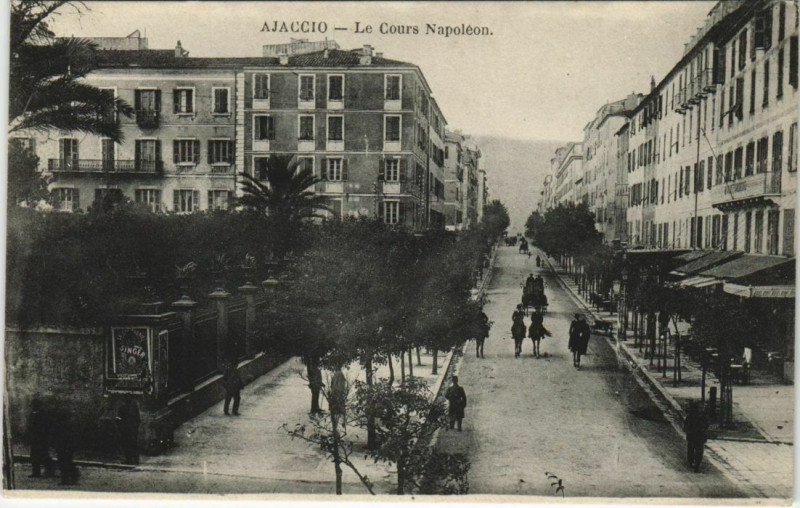 Carte postale ancienne Ajaccio Le Cours Napoleon Corsica à Ajaccio