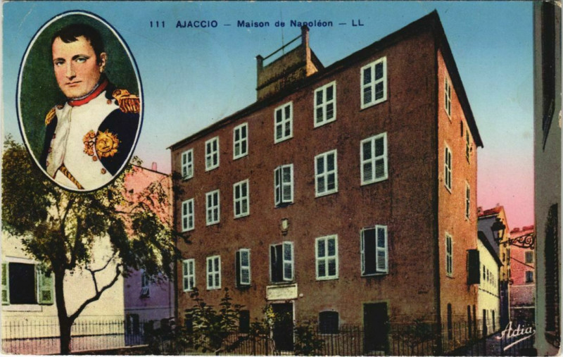 Carte postale ancienne Ajaccio Maison Napoleon Corsica à Ajaccio