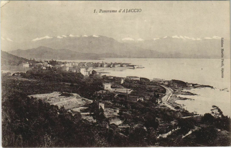 Carte postale ancienne Ajaccio Panorama Corsica à Ajaccio