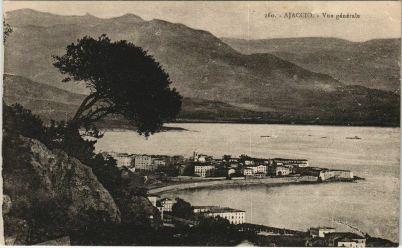 Carte postale ancienne Ajaccio vue generale Corsica à Ajaccio