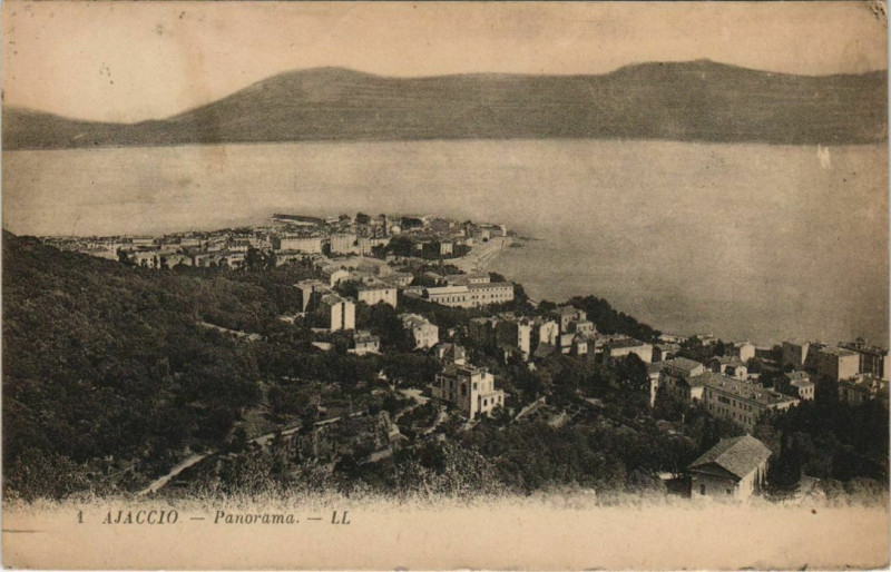Carte postale ancienne Ajaccio Panorama Corsica à Ajaccio