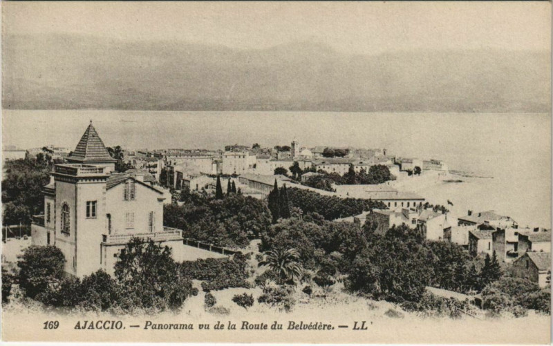 Carte postale ancienne Ajaccio Panorama Corsica à Ajaccio