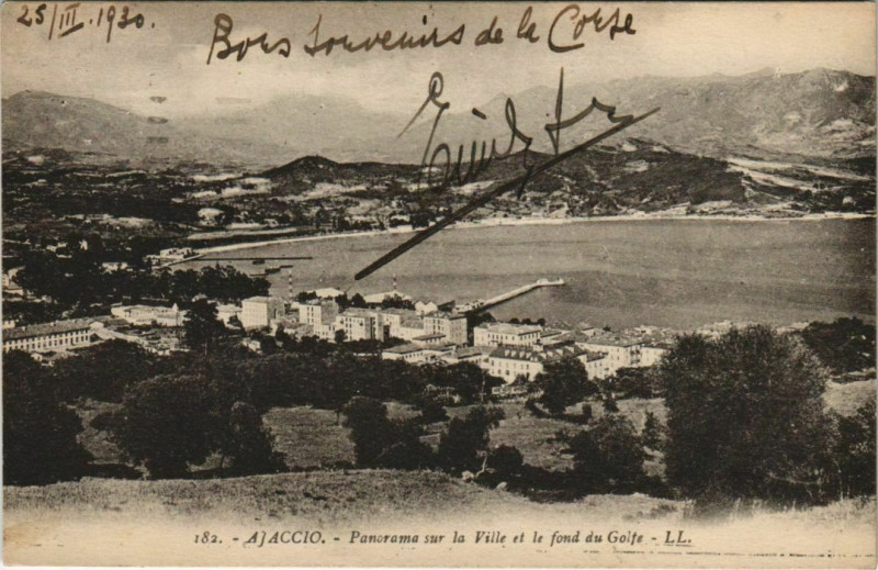 Carte postale ancienne Ajaccio Panorama Corsica à Ajaccio