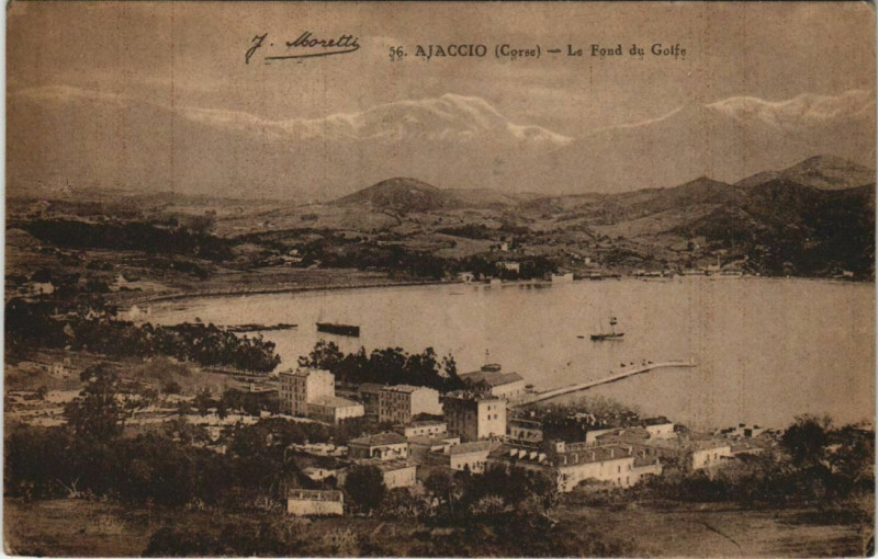 Carte postale ancienne Ajaccio Le fond du Golfe Corsica à Ajaccio