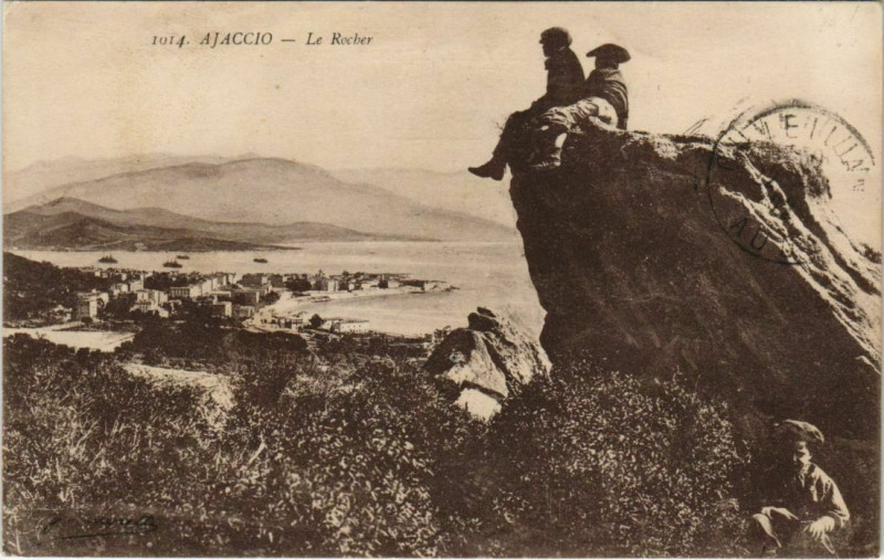 Carte postale ancienne Ajaccio Le Rocher Corsica à Ajaccio