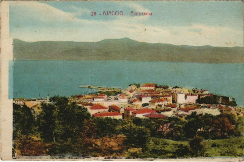 Carte postale ancienne Ajaccio Panorama Corsica à Ajaccio