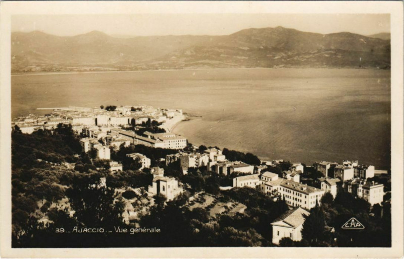 Carte postale ancienne Ajaccio vue generale Corsica à Ajaccio