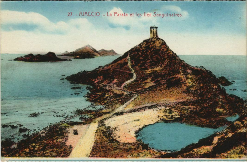 Carte postale ancienne Ajaccio La Parata et les Iles Sanguinaires Corsica à Ajaccio