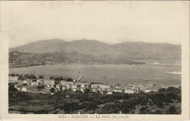 Carte postale ancienne Ajaccio Le fond du Golfe Corsica à Ajaccio